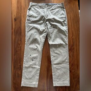 Hand-Splatteted Grey Chino from J Crew - One of a Kind